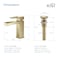 Kibi Cubic Single Handle Bathroom Vanity Sink Faucet with Pop Up Drain C-KBF1002BG-KPW100BG - alternate 3